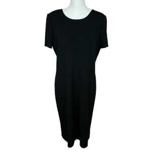 Ming Wang Shift Dress Women’s Large Short Sleeve Black